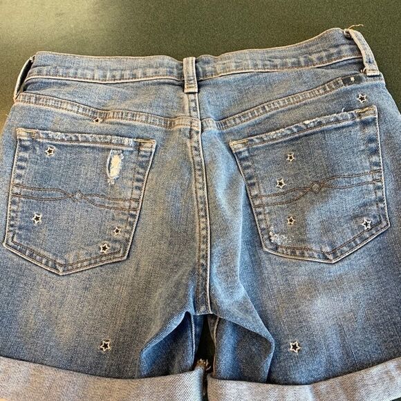 Lucky brand jeans shorts hand crafted w/patches. - Picture 4 of 8